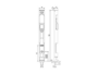 Catenaccio inferiore Artech 180x18x12 mm Aria 4 Interasse 9 mm Battuta 18 mm | AGB - immagine 2